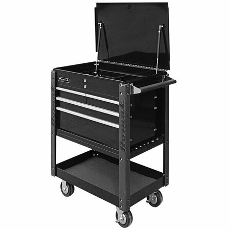 HOMAK Pro Series 35'' Black 4-Drawer Flip Top Service Cart BK06032000 571BK06032000